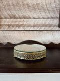 Short Gold Dessert Display with Mirror Top