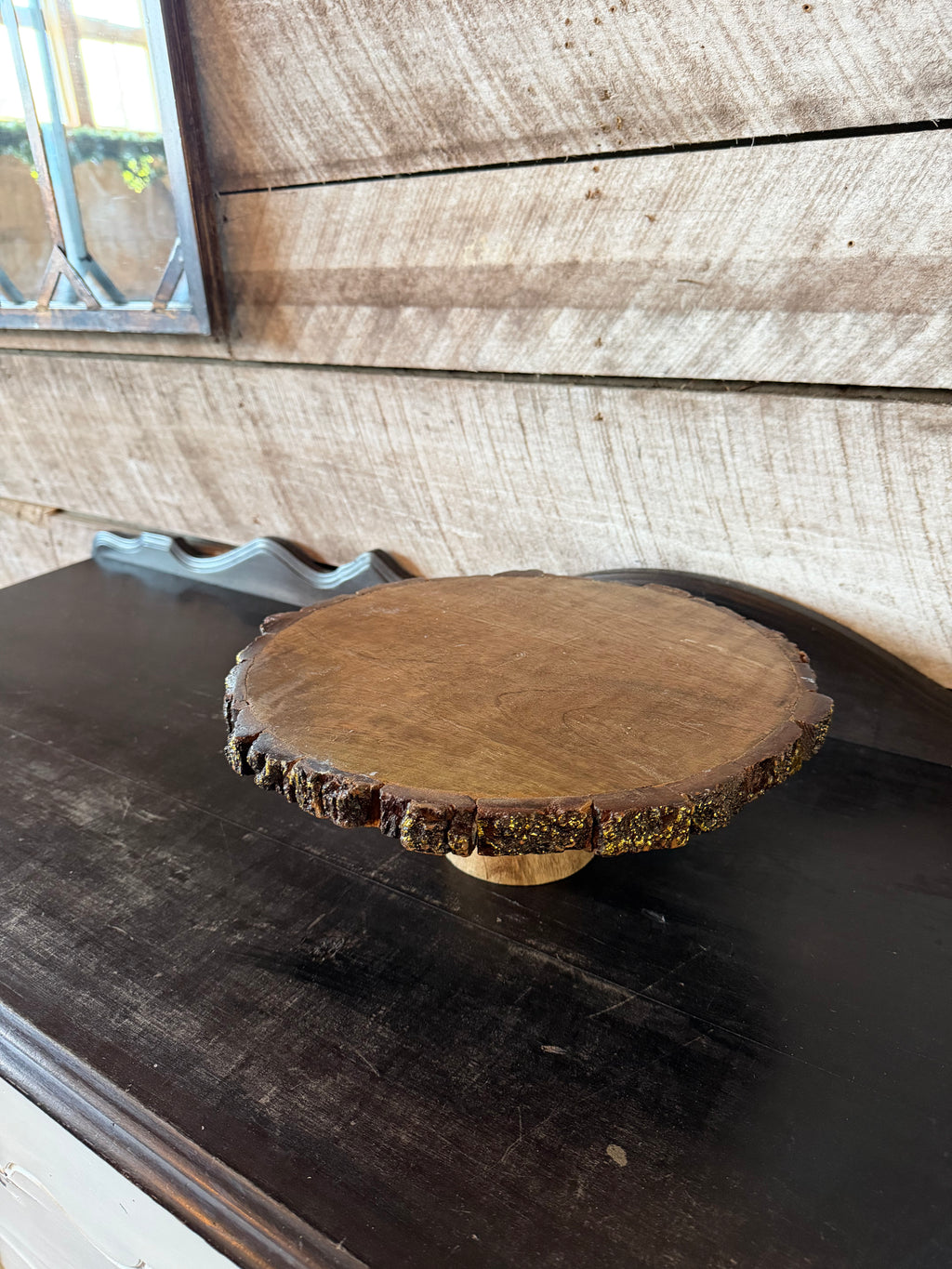 Wood Slab Cake Stand