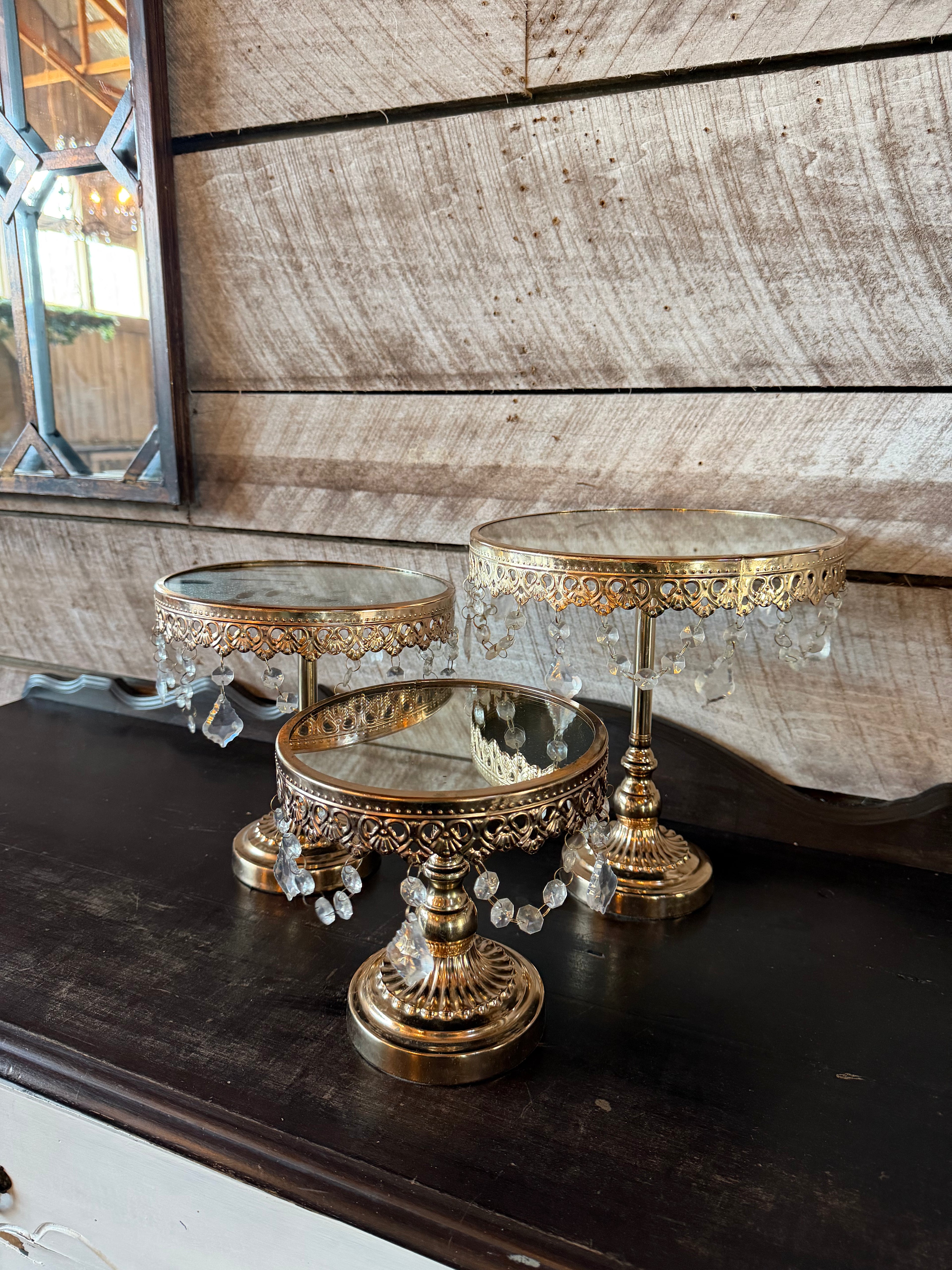 Gold Crystal Dessert Display Collection