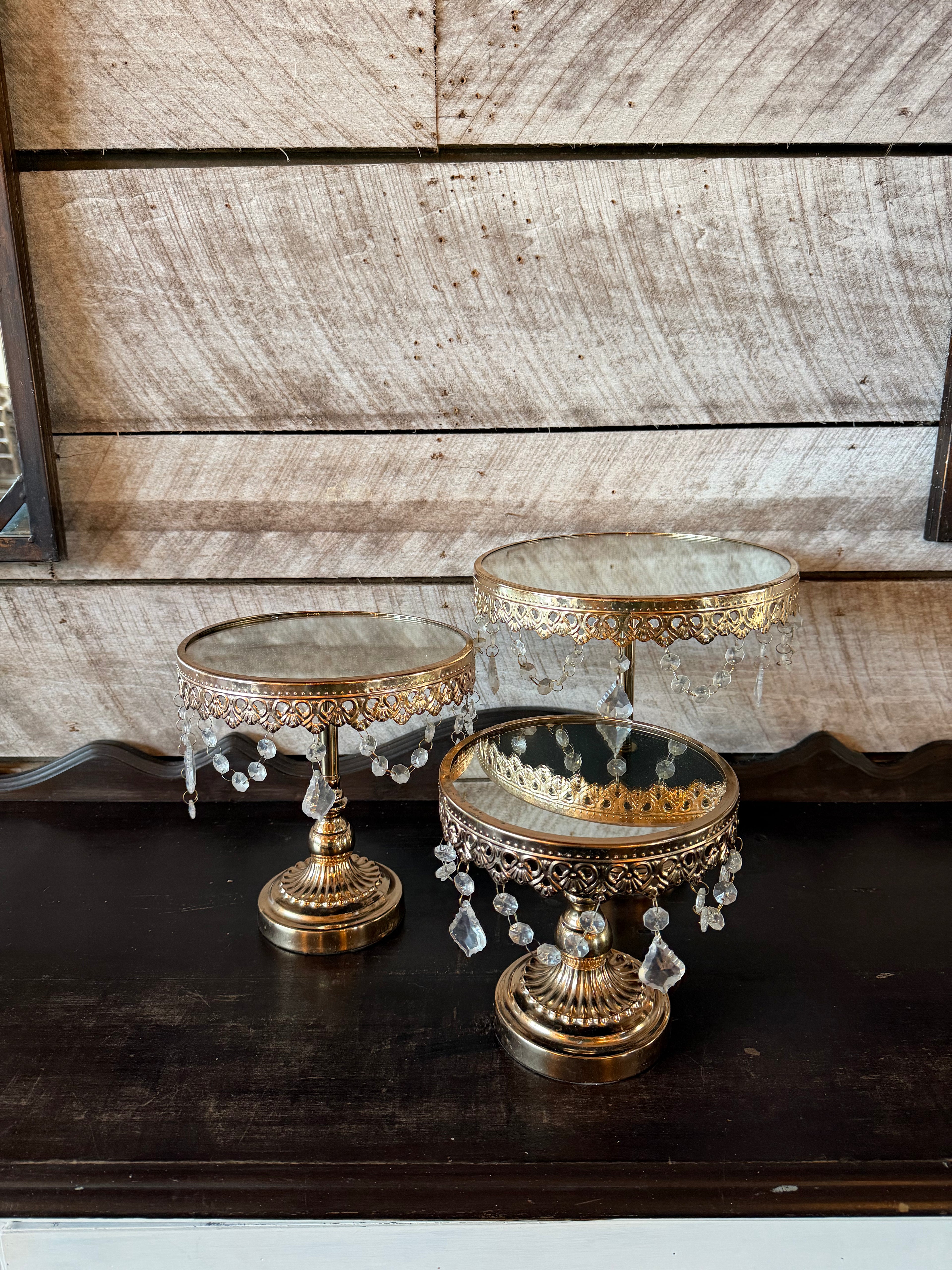 Gold Crystal Dessert Display Collection