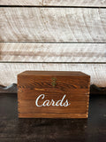 Wooden Chest Card Box