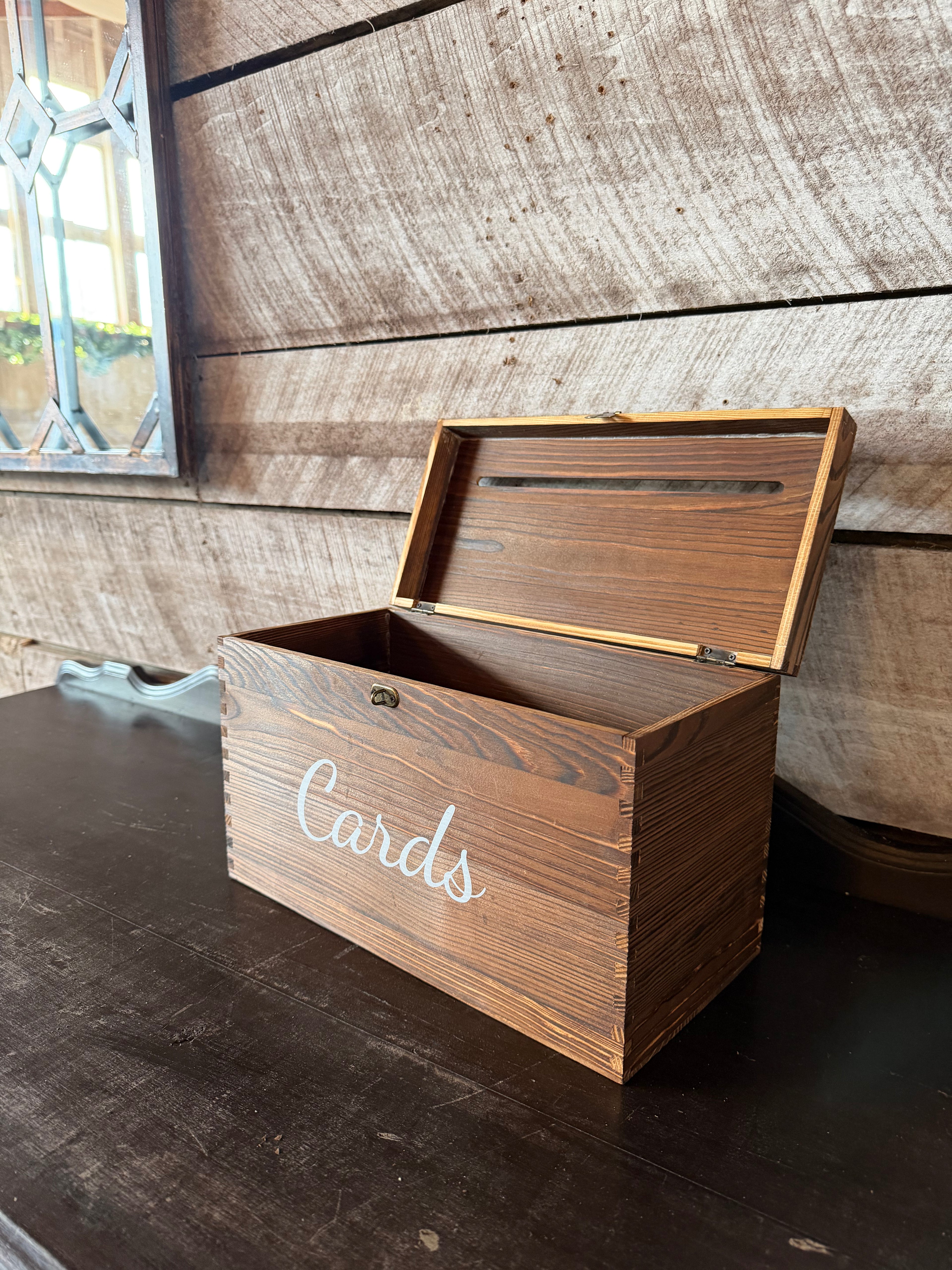 Wooden Chest Card Box