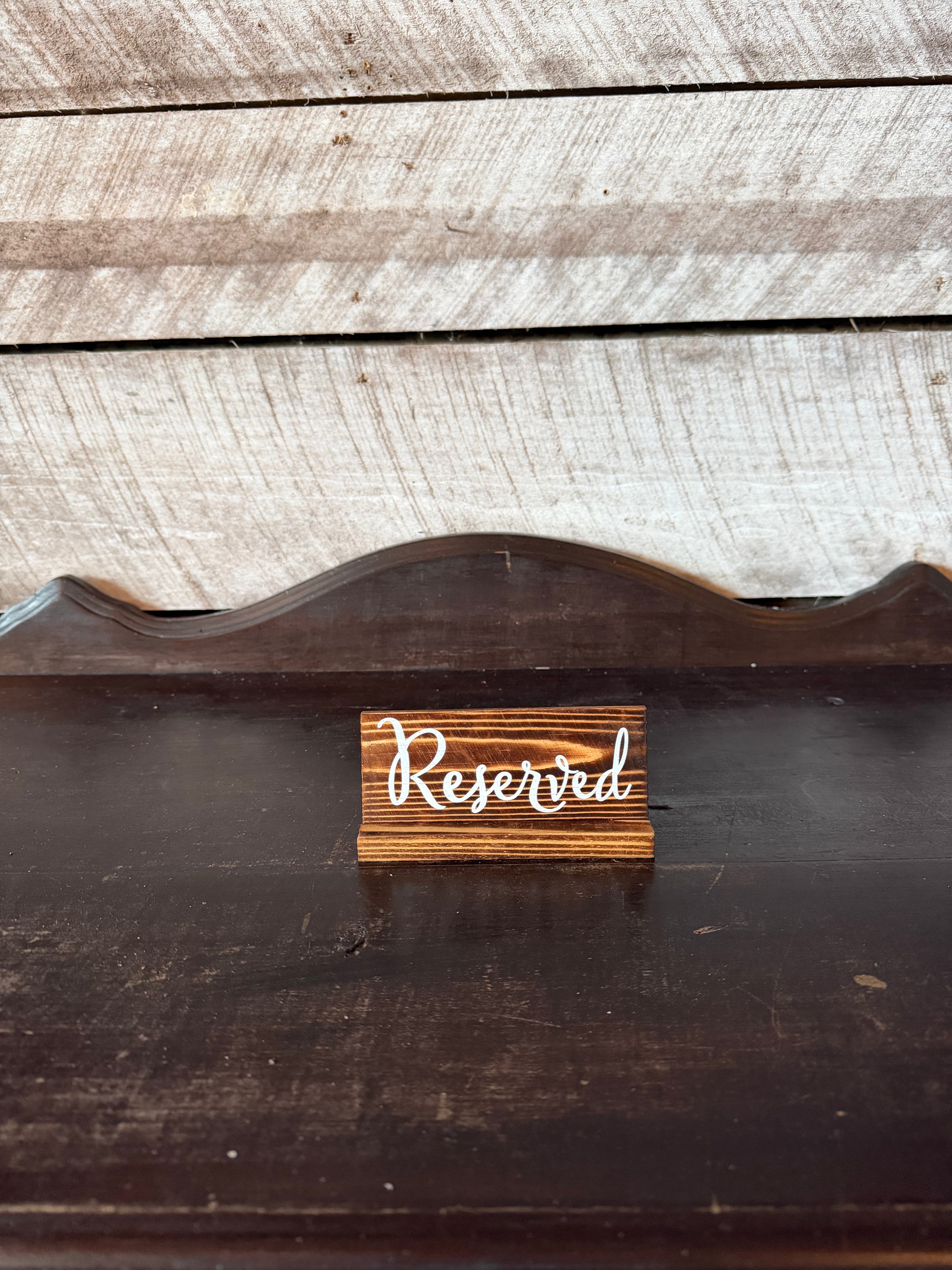 Small Wood Reserve Signs with Stand