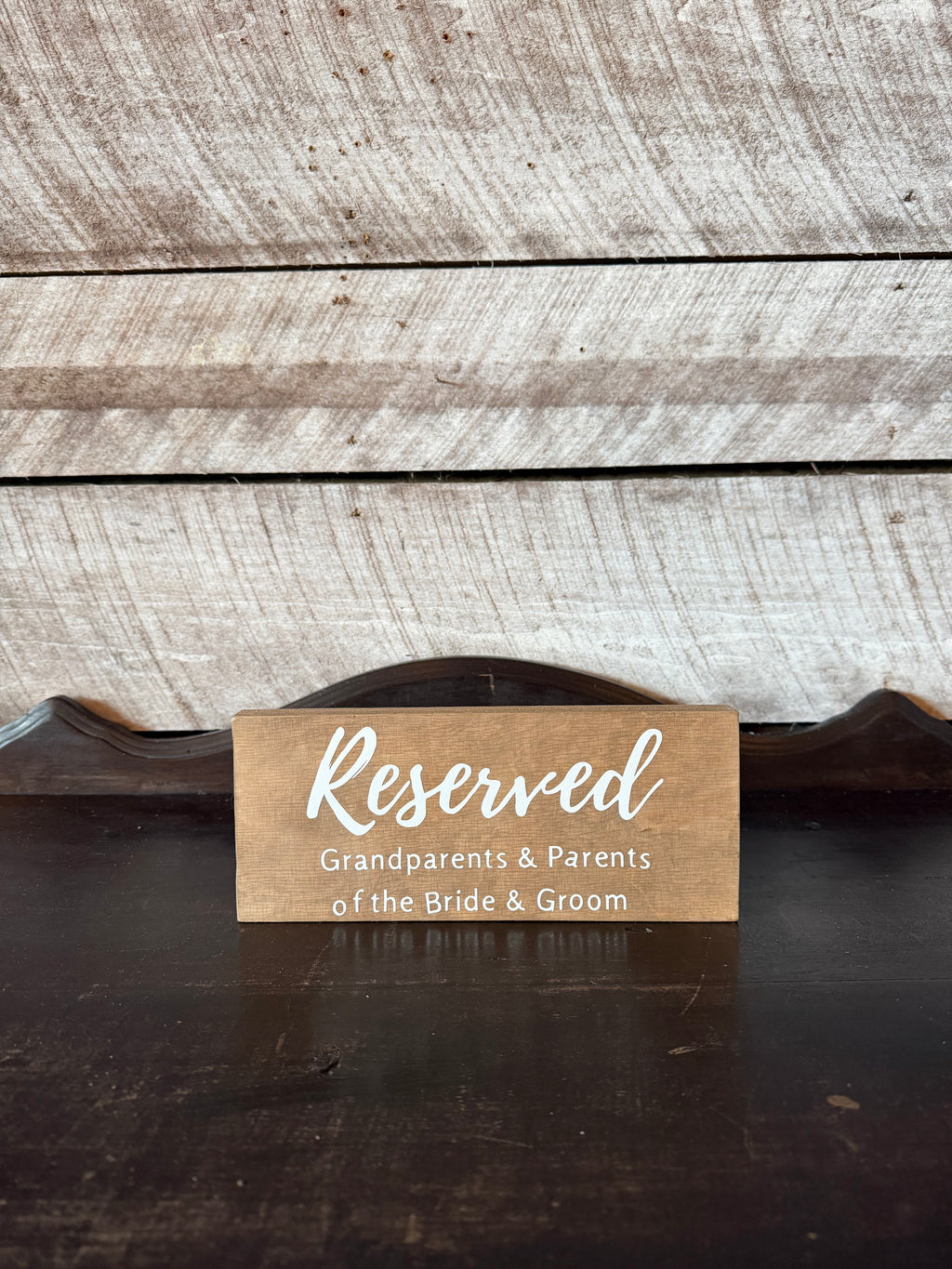 Wood Block Reserved Family Signs