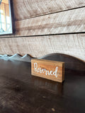Wood Block Reserve Signs