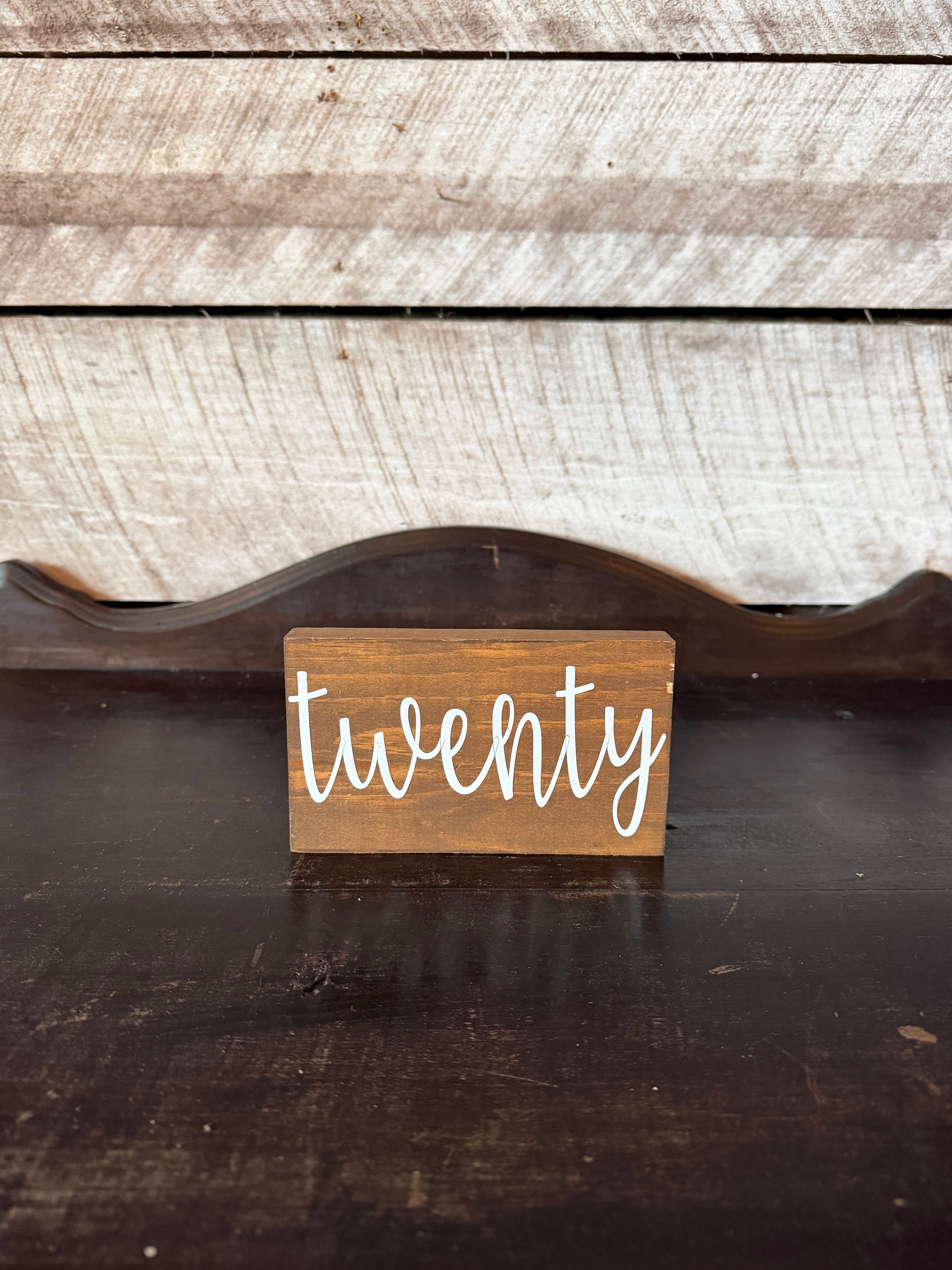 Wood Block Table Numbers