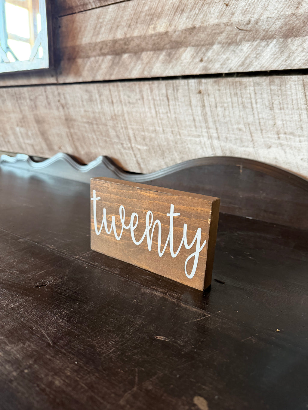 Wood Block Table Numbers