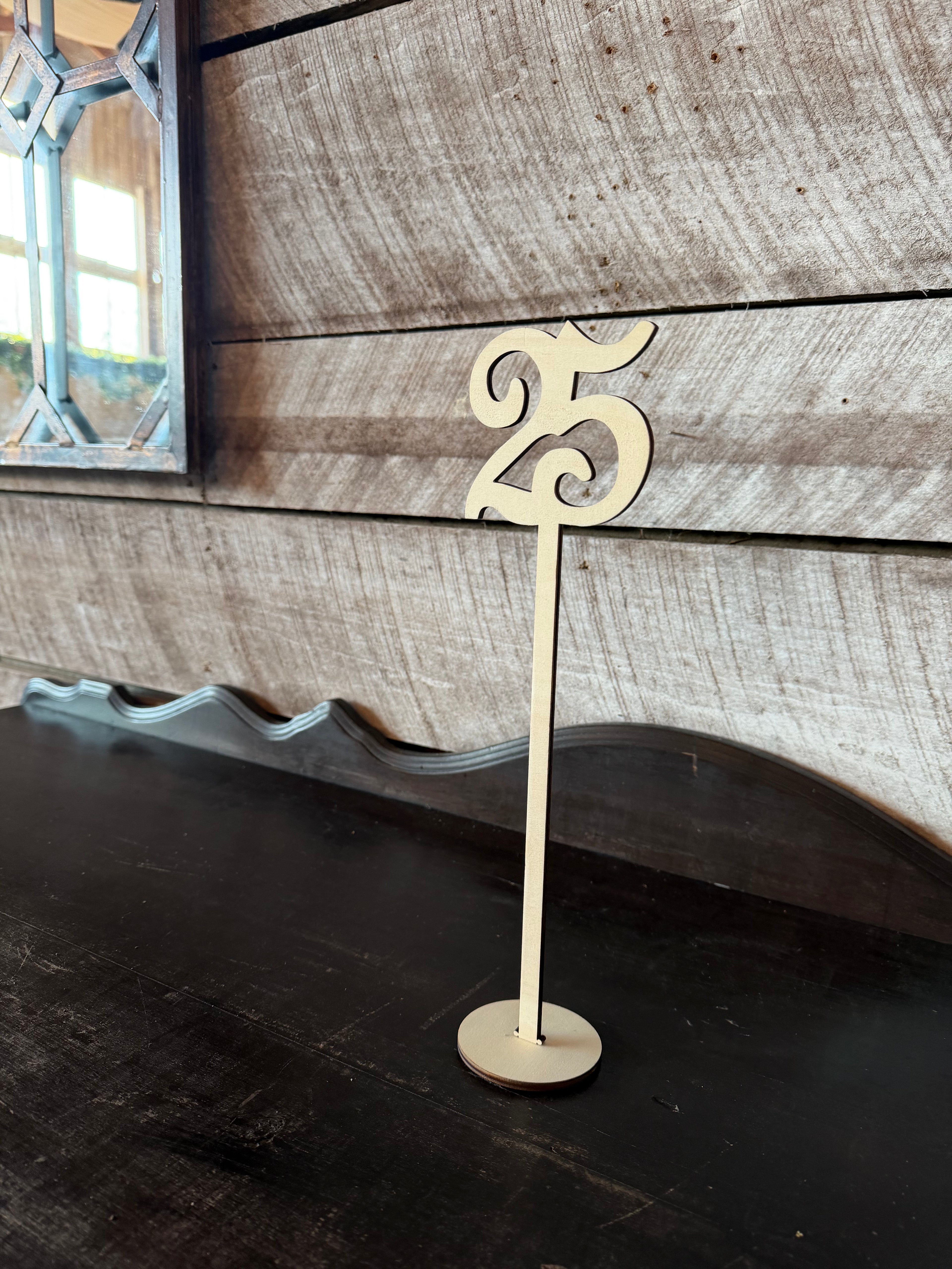Wood Post Table Numbers