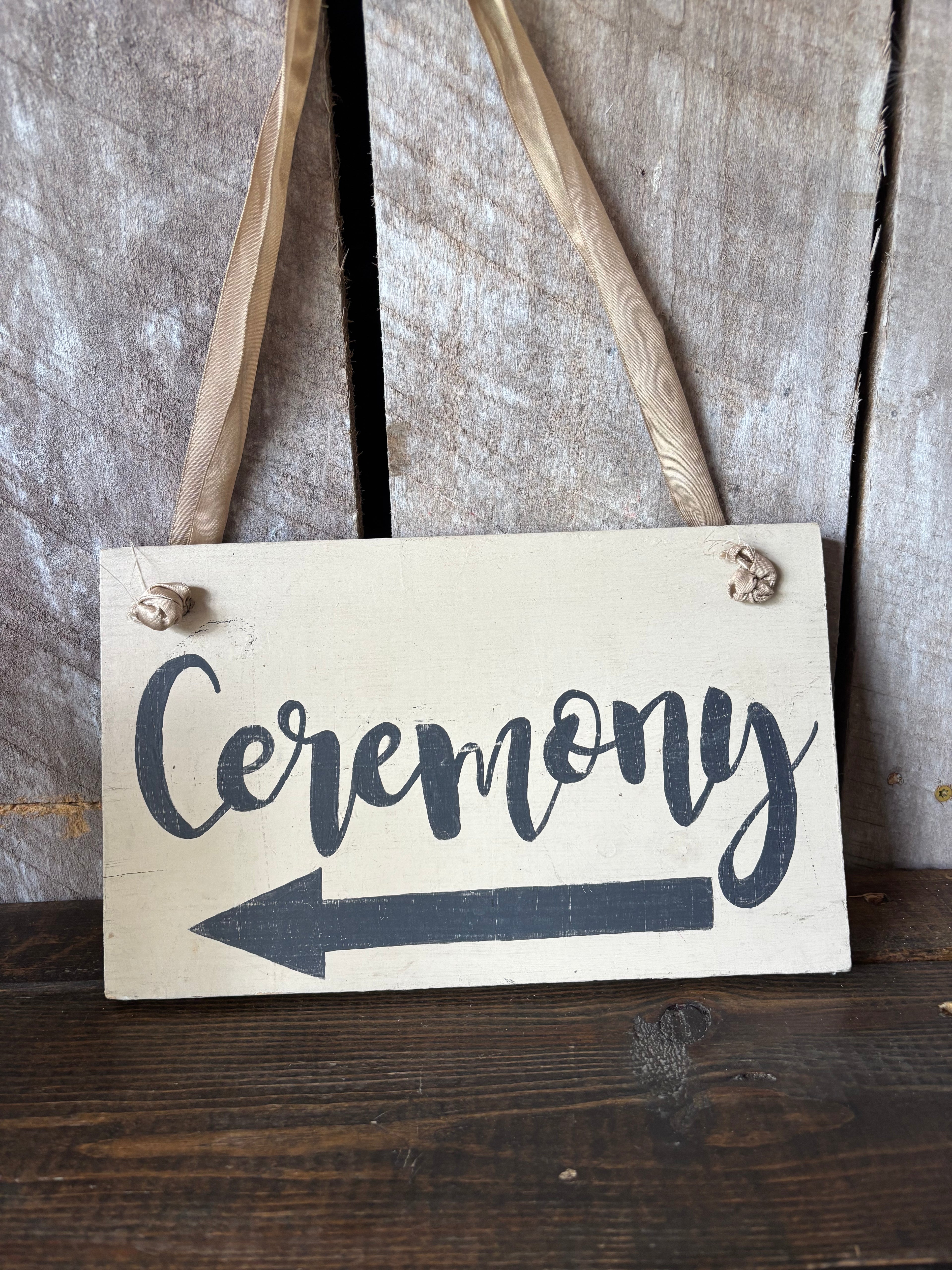 Ceremony Direction Sign
