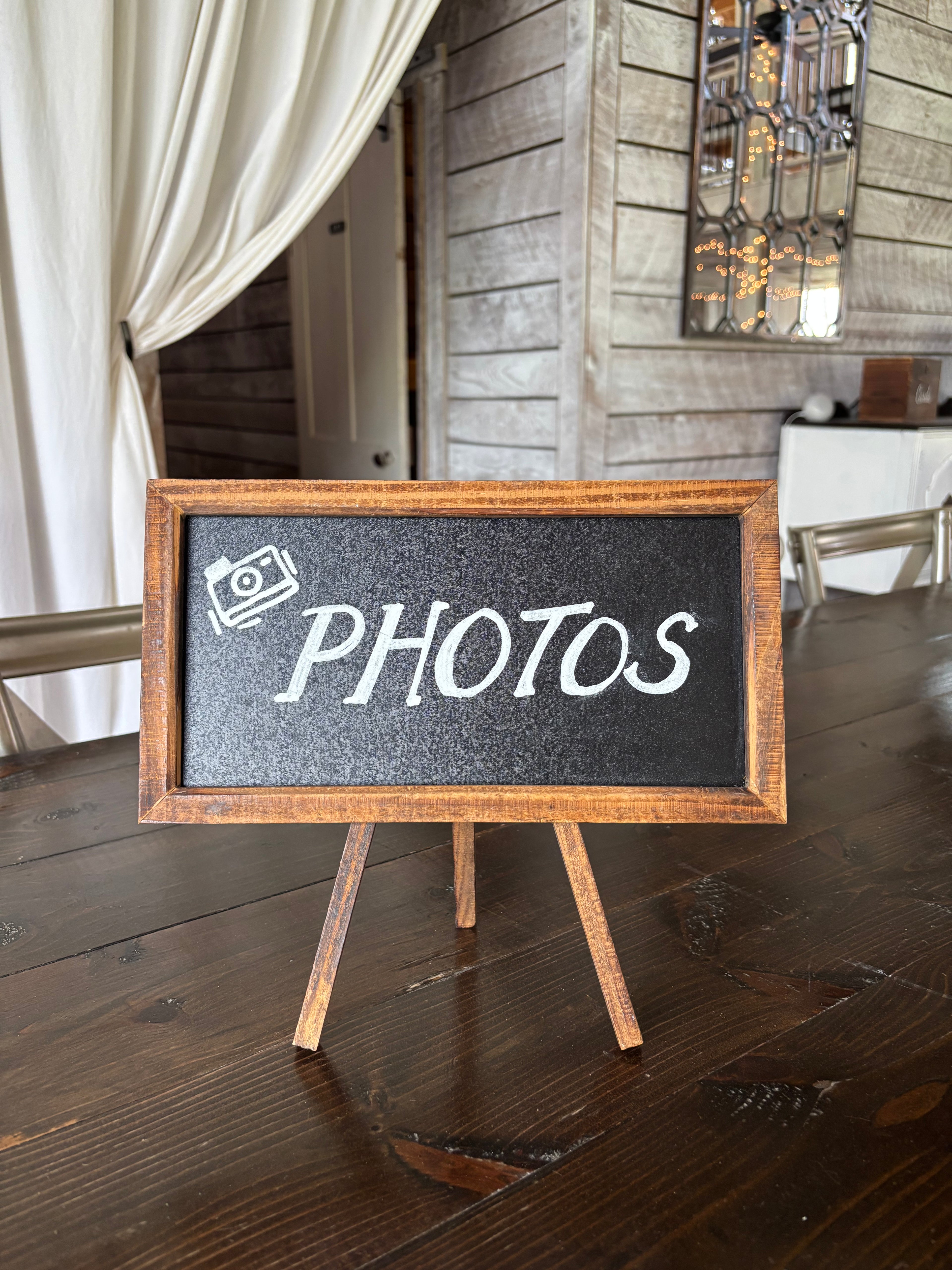 Small Wood Framed Chalkboard Easel