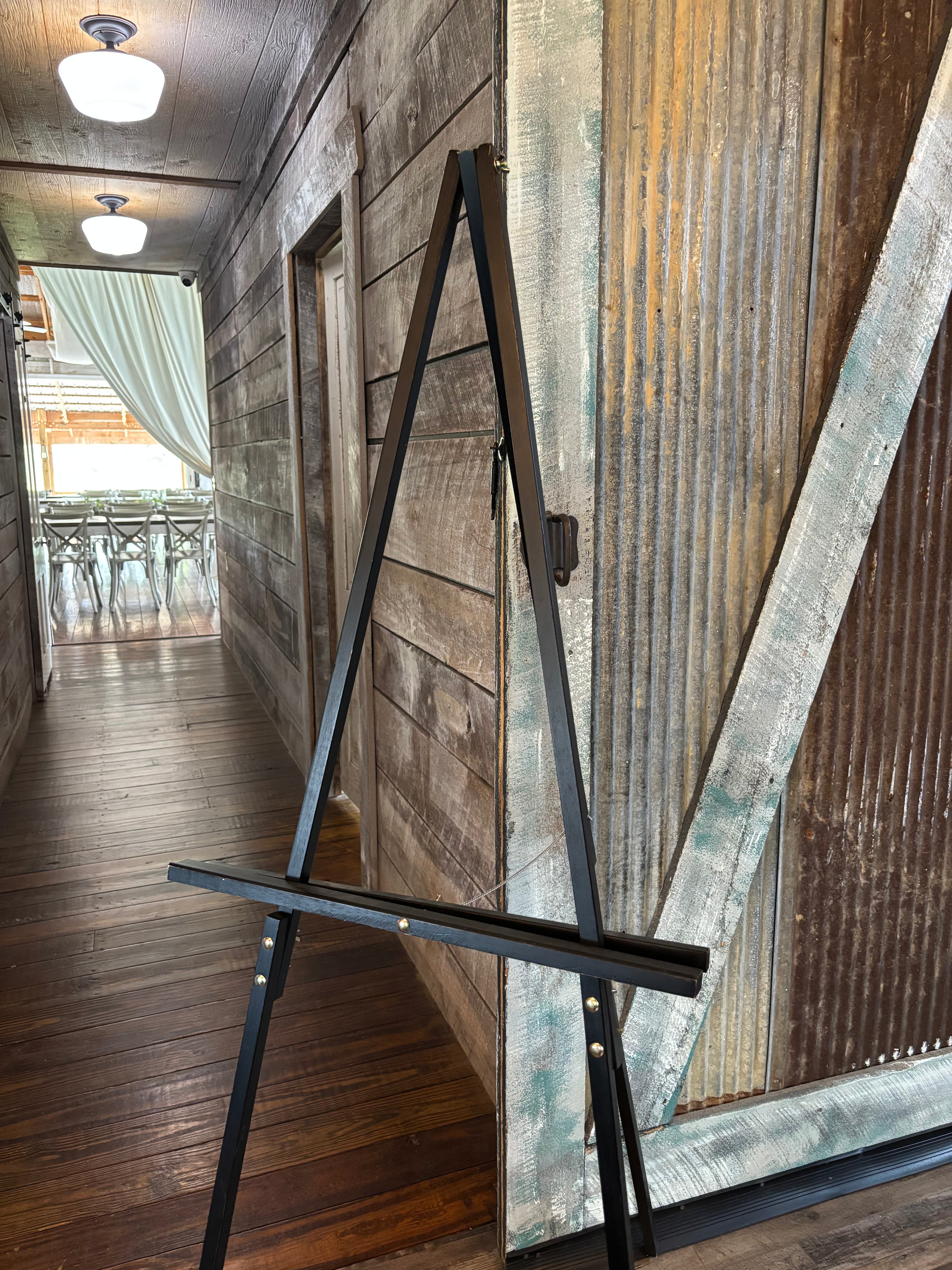 Large Black Wooden Easel
