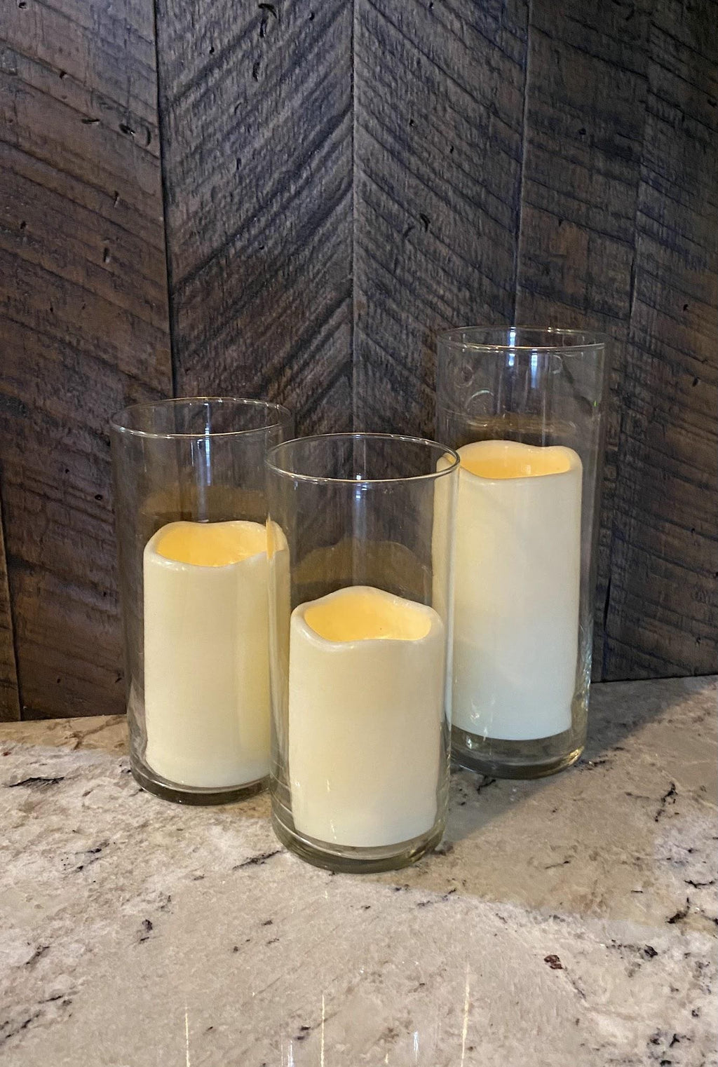 Plastic Flameless Pillar Candles