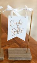 Cards & Gifts Sign - Gold Stand