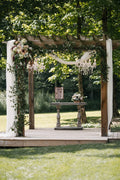 Chiffon Draping for Side Ceremony Pergola