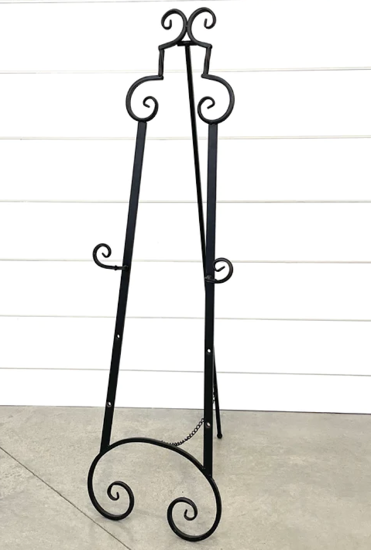 Large Black Metal Easel