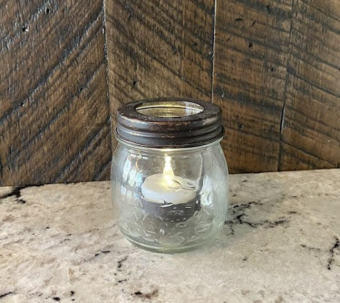Mason Jar Flameless Tea Light Candle Holders