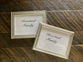 Silver Framed Reserved Family Signs