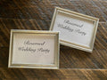 Silver Framed Reserved Wedding Party Sign
