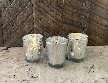 Glass Silver Votives