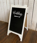 White Chalkboard Easel - Wedding Sign
