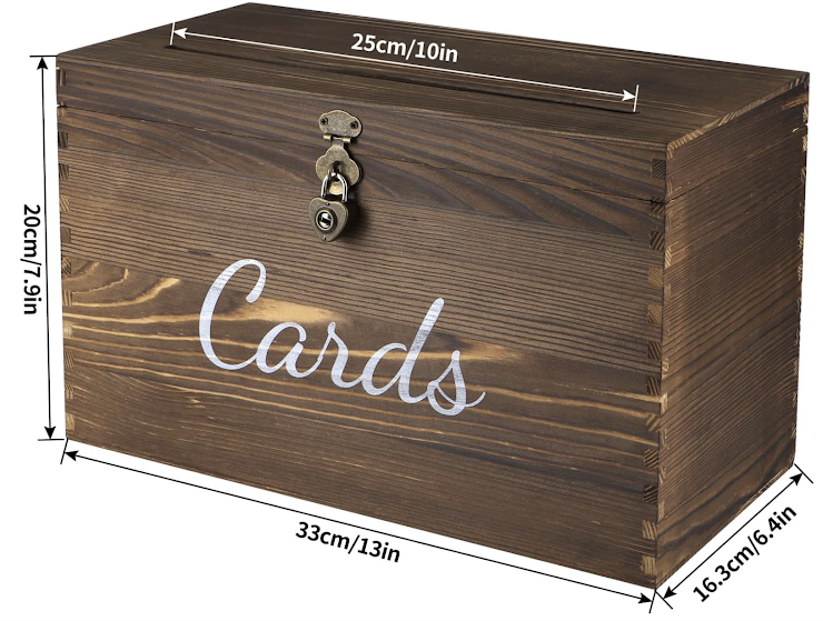 Wooden Chest Card Box